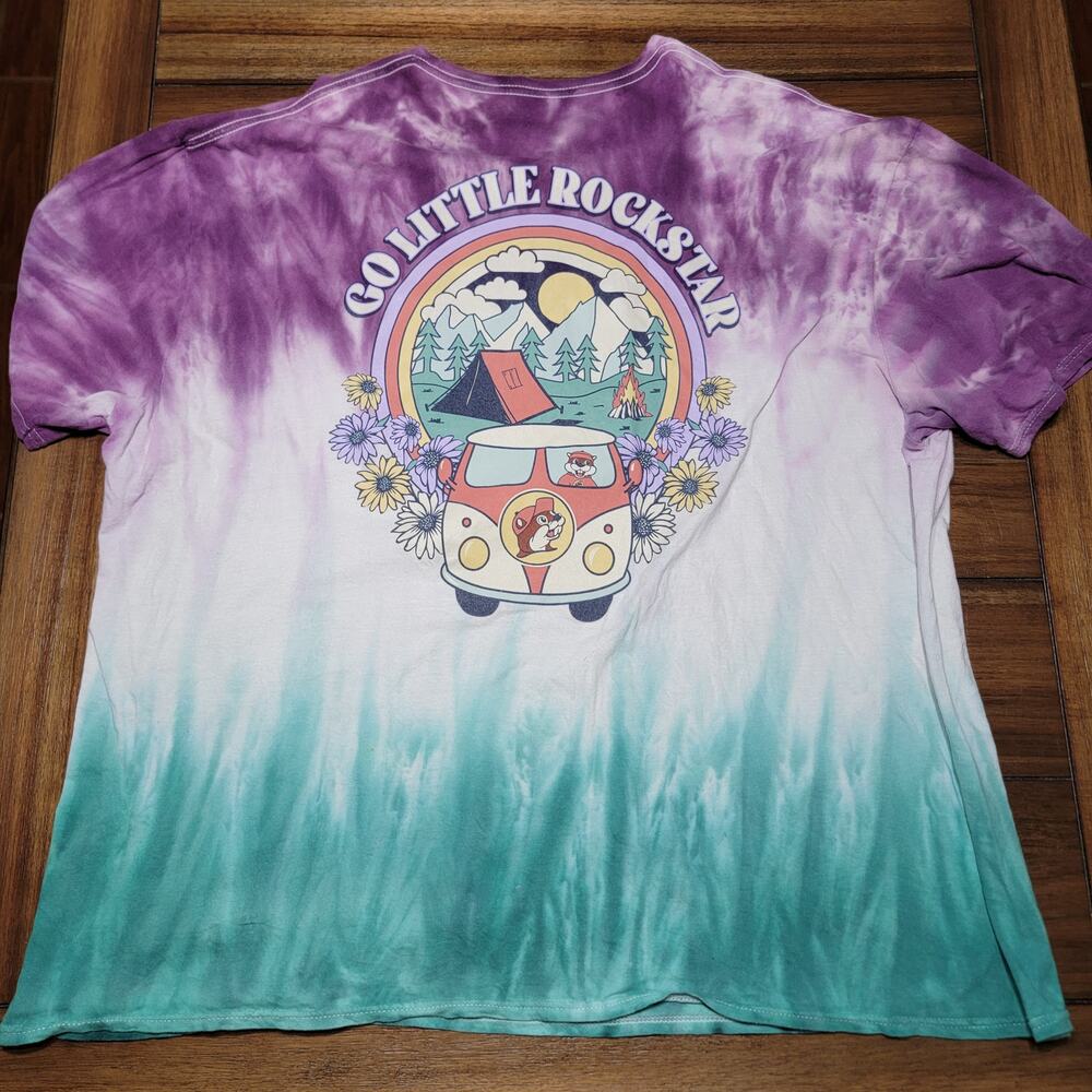 Buc-ee's Purple Blue Tie-Dye Tee "Go Little Rockstar" - Size 3XL